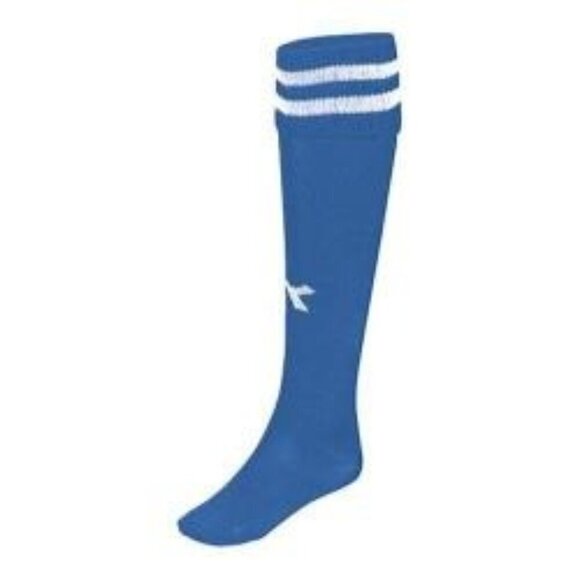 Diadora Padova Classic Blue Soccer Socks White Stripes NEW Medium Lot of 2 - Picture 1 of 4